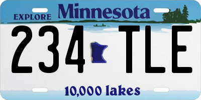 MN license plate 234TLE