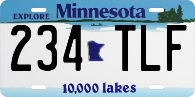 MN license plate 234TLF