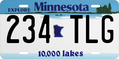 MN license plate 234TLG