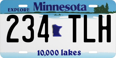 MN license plate 234TLH