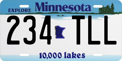 MN license plate 234TLL