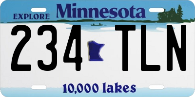 MN license plate 234TLN