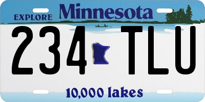 MN license plate 234TLU