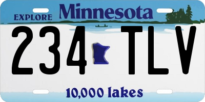 MN license plate 234TLV