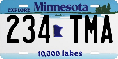 MN license plate 234TMA