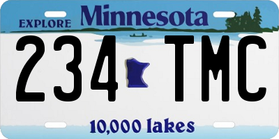 MN license plate 234TMC