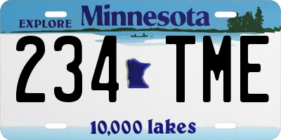 MN license plate 234TME