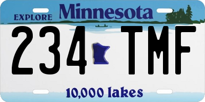 MN license plate 234TMF