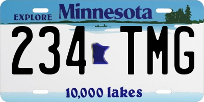 MN license plate 234TMG