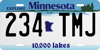 MN license plate 234TMJ