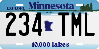 MN license plate 234TML
