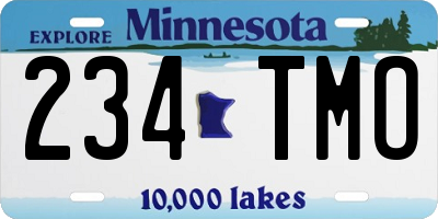 MN license plate 234TMO