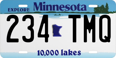 MN license plate 234TMQ