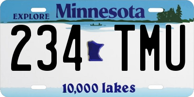 MN license plate 234TMU