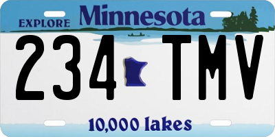 MN license plate 234TMV