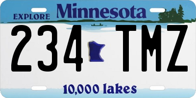 MN license plate 234TMZ