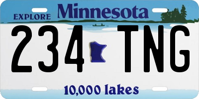 MN license plate 234TNG