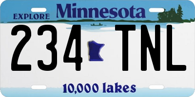 MN license plate 234TNL