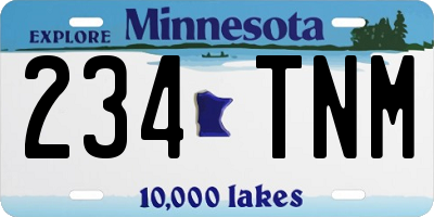 MN license plate 234TNM