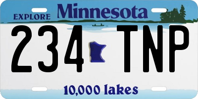 MN license plate 234TNP