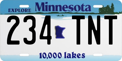 MN license plate 234TNT
