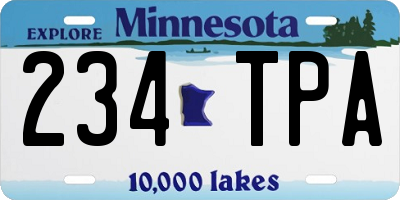MN license plate 234TPA