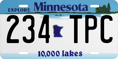 MN license plate 234TPC