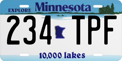 MN license plate 234TPF