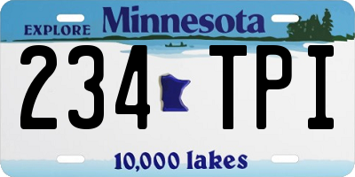 MN license plate 234TPI
