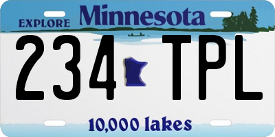MN license plate 234TPL
