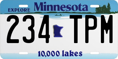 MN license plate 234TPM