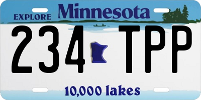 MN license plate 234TPP