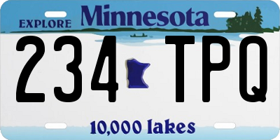MN license plate 234TPQ