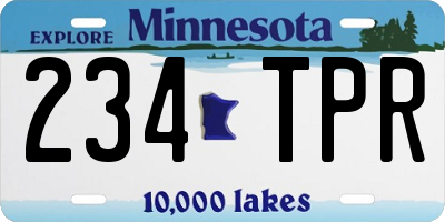 MN license plate 234TPR