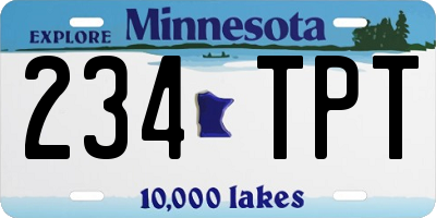 MN license plate 234TPT
