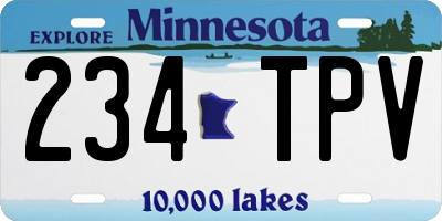 MN license plate 234TPV