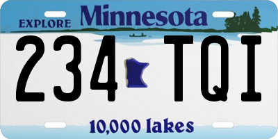 MN license plate 234TQI