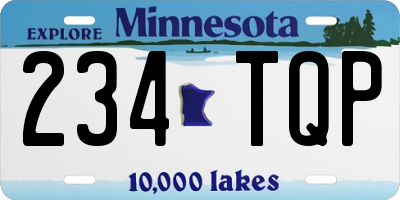 MN license plate 234TQP