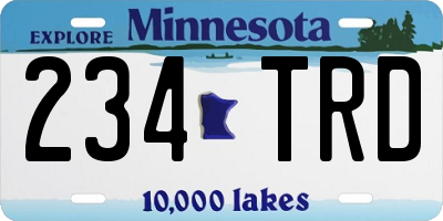 MN license plate 234TRD