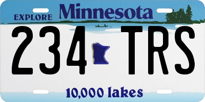MN license plate 234TRS