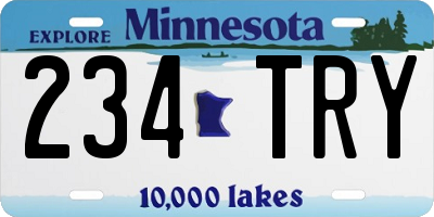 MN license plate 234TRY