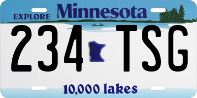 MN license plate 234TSG