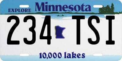 MN license plate 234TSI