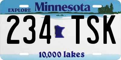 MN license plate 234TSK