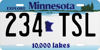 MN license plate 234TSL