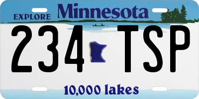 MN license plate 234TSP
