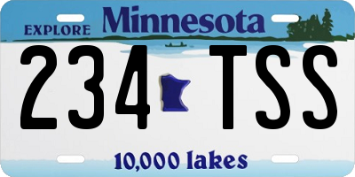 MN license plate 234TSS