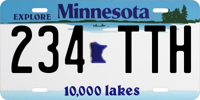 MN license plate 234TTH