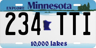 MN license plate 234TTI