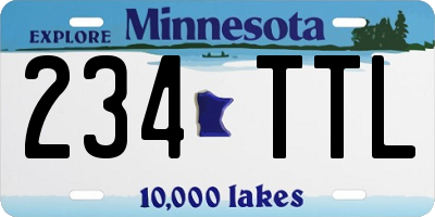 MN license plate 234TTL